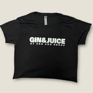 Next level apparel Black Gin and Juice cropped tee size M‎
